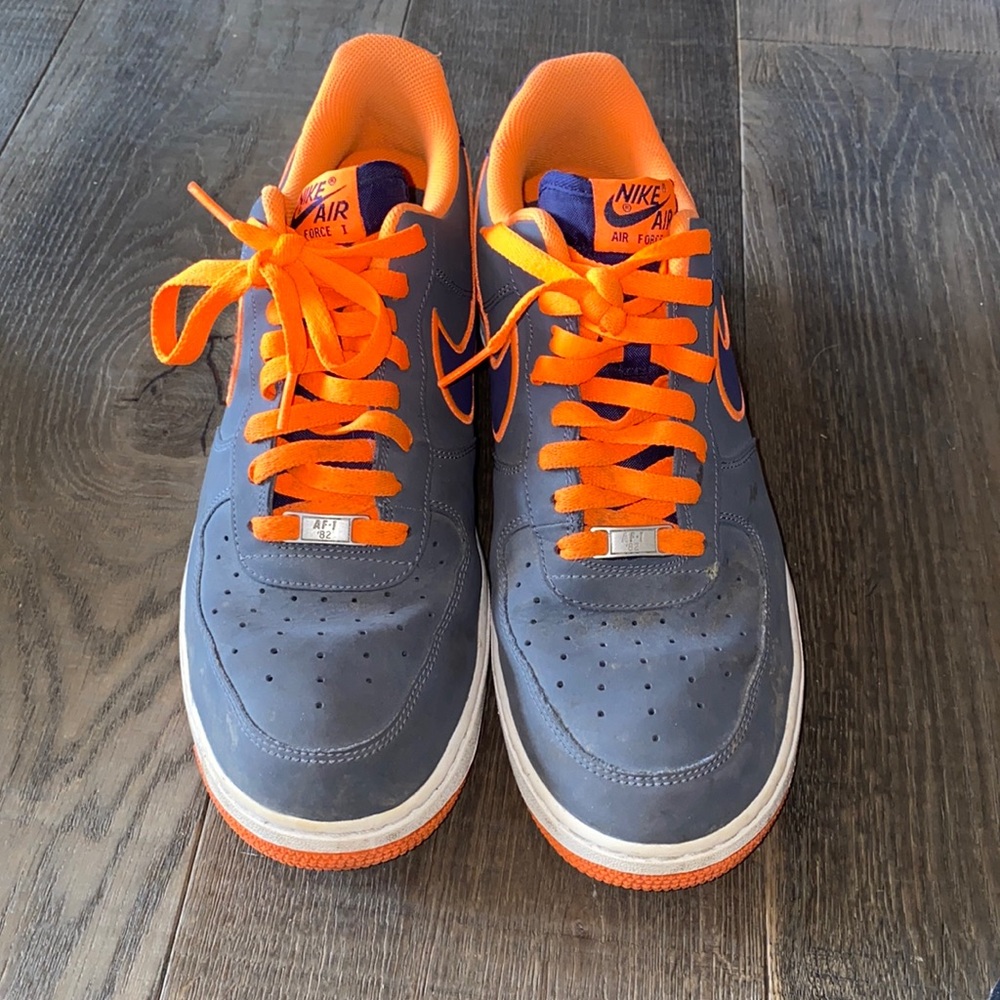 Orange and Grey Nike shoes